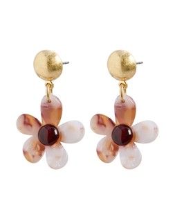 Phyllis Brown Resin Flower Drop Earrings £16.50 €21.50