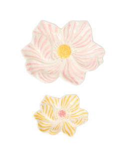 Pink & Yellow Flower Ceramic Trinket Dish Set of Two £14.50 €19