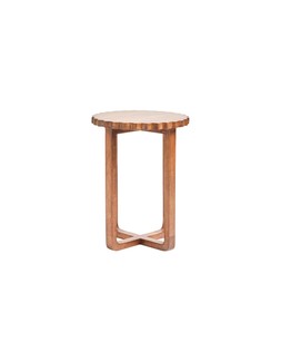 Pobla Mango Wood Scalloped Side Table £98