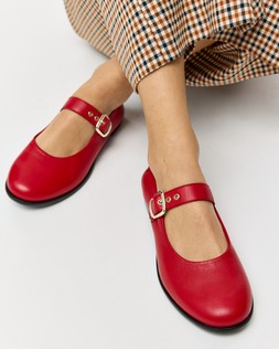 Red Leather Ballet Shoes £80