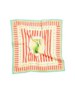 Red Striped Pear Cotton Square Scarf £20 €26