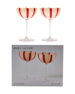 Riera Pink Cocktail Saucers Set of Two £28