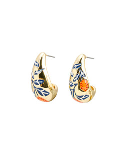 Rina Enamel Inlay Gold Teardrop Stud Earrings £18 €23.50