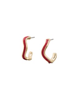 Roxie Red Enamel Hoop Earrings £18.00 €23.50