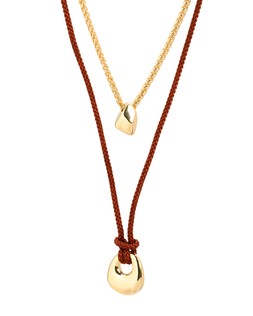Samie Red Cord Layered Pendant Necklace £28.00 €36.50