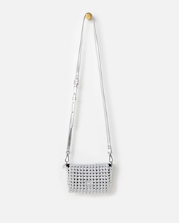 Silver Metallic Braided Crossbody Bag £55