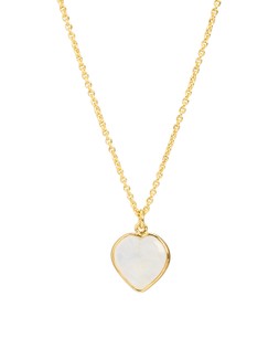 Sorcha Moonstone Inlay Heart Charm Gold Plated Pendant Necklace £65.00 €85.00