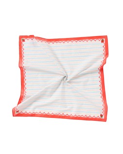 Strawberry Bandana Stripe Blue Square Scarf £20