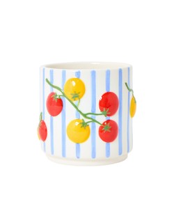 Stripe Tomato Ceramic Plant Pot £29.50