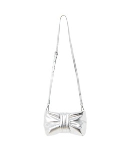 Tina Metallic Silver Bow Clutch Bag £42 €55