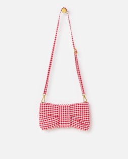 Tina Red Gingham Bow Clutch Bag £42