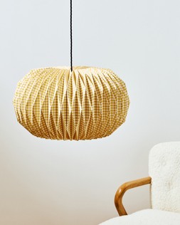Vadella Yellow Gingham Paper Lamp Shade £35