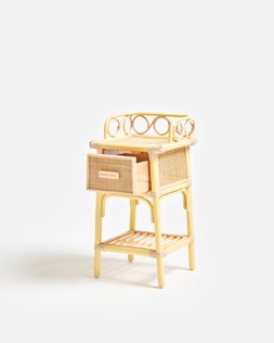 Vero Yellow Rattan Bedside Table £165