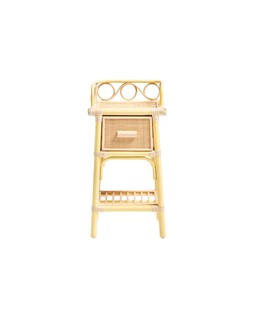 Vero Yellow Rattan Bedside Table £165
