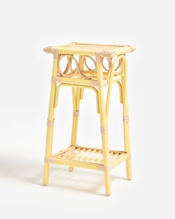 Vero Yellow Rattan Side Table £98