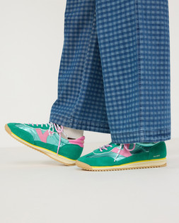 Victoria Saturno Jade Green Metallic & Pink Trainers £95
