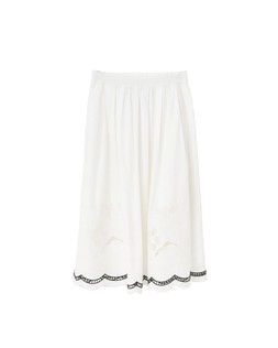 White Floral Cutwork Midi Skirt £75 €98
