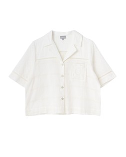 White Patchwork Broderie Short Sleeve Shirt £60 €78