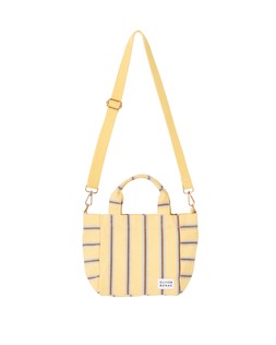 Yellow & Blue Striped Logo Fabric Mini Tote Crossbody Bag £28 €36.50