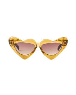 Yellow & Brown Tort Heart Sunglasses £28