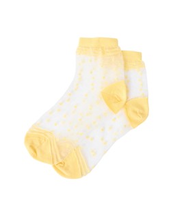 Yellow Spotty Sheer Socks £8.50