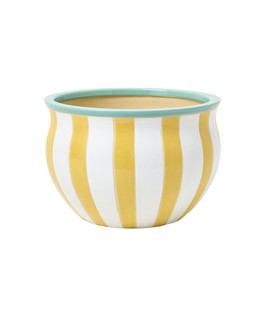 Yellow Striped Ceramic Plant Pot £49.50