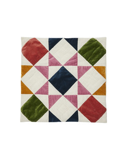 Patchwork Multicolour Velvet Cushion Cover 60x60cm