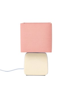 Mina Cream & Pink Colourblock Desk & Table Lamp