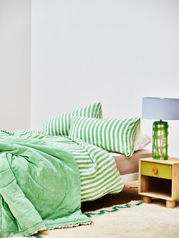 Casa Wooden Single Green Drawer Bedside Table £178