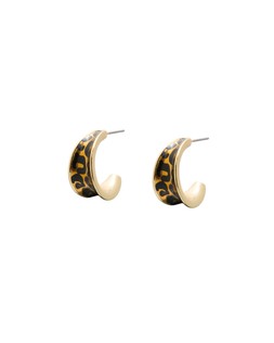 Lana Leopard Print Hoop Earrings