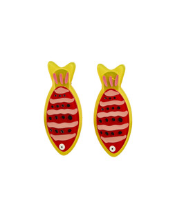 Marlin Yellow & Red Fish Hair Clips Set of Two £18