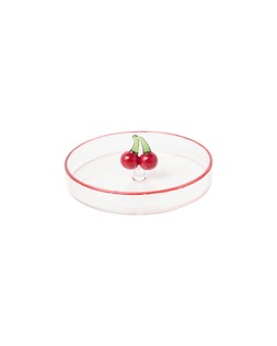 Glass Cherry Trinket Dish