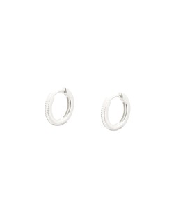 Anita Ridged Texture Silver Clicker Hoop Earrings £32