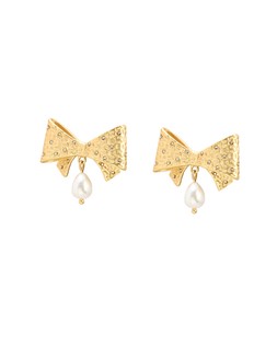 Annalise Freshwater Pearl Drop Bow Statement Earrings £19.50