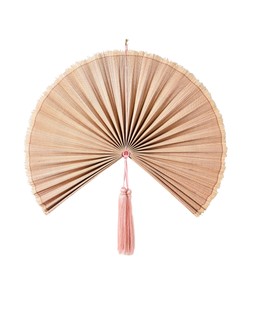 Bamboo Fan & Pink Tassel Hanging Wall Decor £45