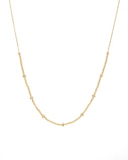 Becci Gold Tone Ball & Stone Chain Necklace £24