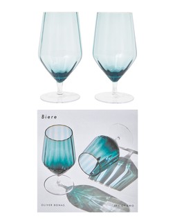 Biere Ribbed Wine Glasses Set of Two £19.50