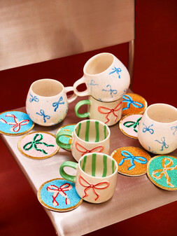 Blue Bow Round Ceramic Mug £14.50