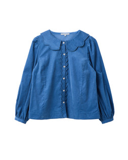 Blue Corduroy Scalloped Collar Shirt £60