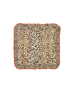 Brown & Red Ruffle Leopard Print Cotton Cushion Cover £29.50