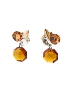 Camille Brown Stone Gold Tone Statement Earrings £19.50