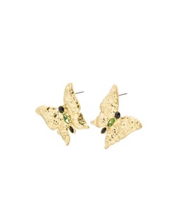 Cardan Butterfly Gold Tone Stud Earrings £18