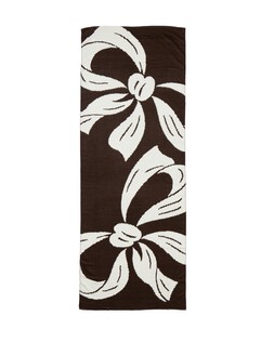 Chocolate Brown Abstract Bow Midweight Scarf £39.50