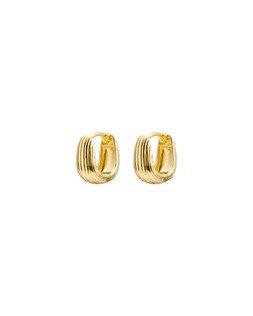 Ciara Gold Plated Textured Huggie Earrings £38