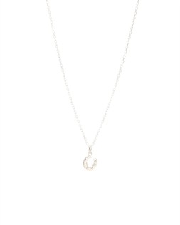 Dixon Hammered Horseshoe Charm Silver Pendant Necklace £39.50