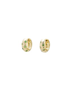 Gianna Siamite Gold Plated Clicker Hoop Earrings £38