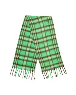 Green & Brown Checked Brushed Heavyweight Scarf £39.50