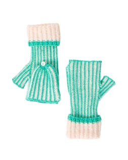 Green Chunky Ski Fingerless Mitten Gloves £28