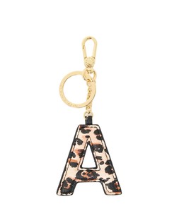 Initial Brown Leopard Print Keyring £12.50