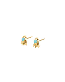 Katy Opalite Rocket Gold Plated Stud Earrings £28